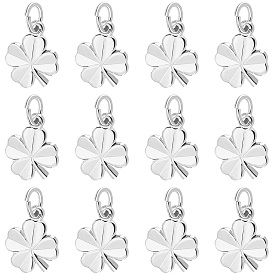 40 шт. Латунные подвески, клевер, без кадмия и без никеля, с целью перехода в кольце