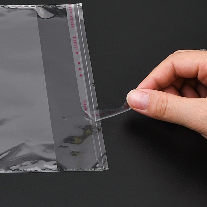OPP Cellophane Bags, Rectangle, 24x16cm, Unilateral Thickness: 0.035mm