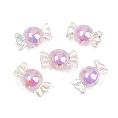 Perles acryliques, Perle en bourrelet, couleur ab , candy