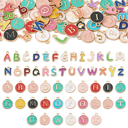 Alloy Enamel Charms, Letter A~Z Charm