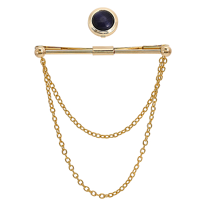 1ПК латунные подвесные цепи булавки для воротника зажимы для галстука, с чехлами на пуговицы для запонок «кошачий глаз»