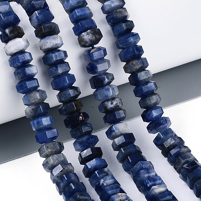Природный содалит бисер нитей, граненые, шестиугольник