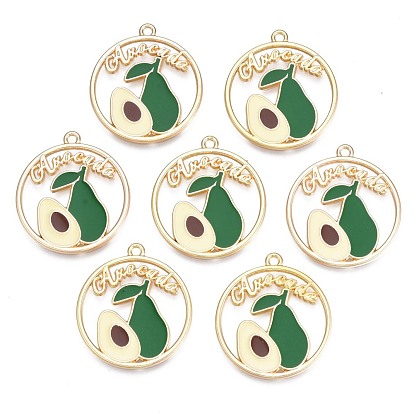 Стойки обшивки сплава эмали подвески, без кадмия, без никеля и без свинца, золотой свет, авокадо