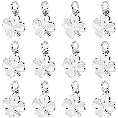 40 шт. Латунные подвески, клевер, без кадмия и без никеля, с целью перехода в кольце