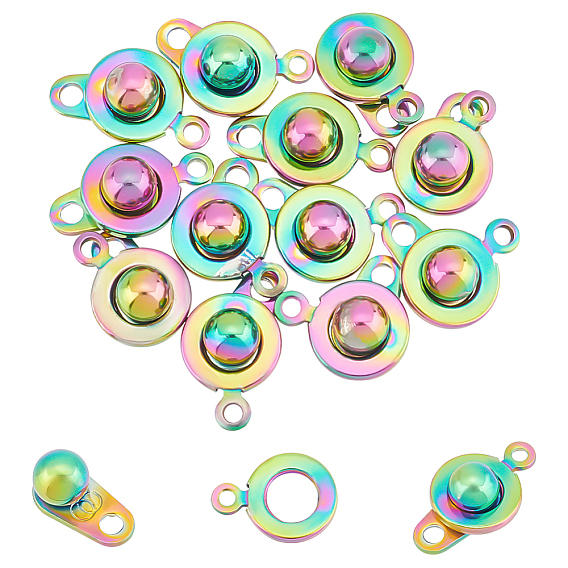 12 шт. 201 застежки-кнопки из нержавеющей стали