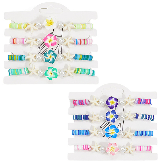 8шт. браслеты из полимерной глины