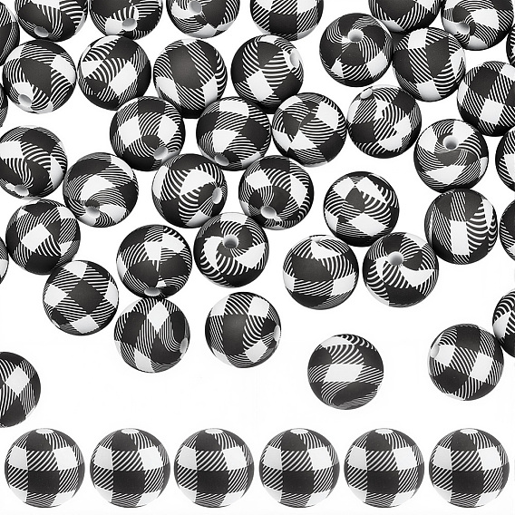 45шт круглые силиконовые фокусные бусины