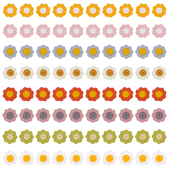 80 шт 8 цвета полиэстер украшения аксессуары, швейные украшения, цветок