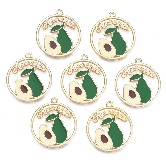 Стойки обшивки сплава эмали подвески, без кадмия, без никеля и без свинца, золотой свет, авокадо