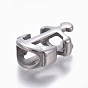 304 Stainless Steel Slide Charms/Slider Beads, For Leather Cord Bracelets Making, Anchor