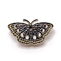 Broches émaillées en alliage, broche en émail, avec embrayages papillon, or et de lumière, papillon