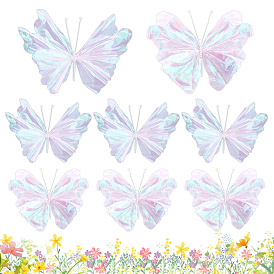 8 piezas 2 estilos de gasa imitación mariposa, para la decoración del hogar de la boda