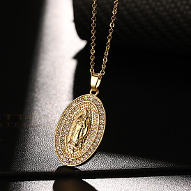 Stylish Commuter Necklace with High-end Design and Gold-plated Pendant