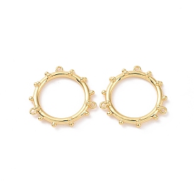 Латунные люстры ссылки компонент, 3 Разъемы петли, без кадмия и без свинца, долговечный, круглые кольца