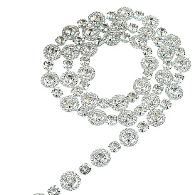 1 ярдов цепочек со стразами, с железной фурнитурой, лист, аксессуары для шитья одежды, с карточной бумагой