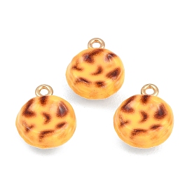 Alloy Enamel Pendants, Imitation Food, Egg Tart Charms