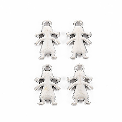 Tibetan Style Alloy Pendants, Cadmium Free & Lead Free, Girl