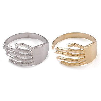 304 открытые манжеты с черепом из нержавеющей стали для женщин