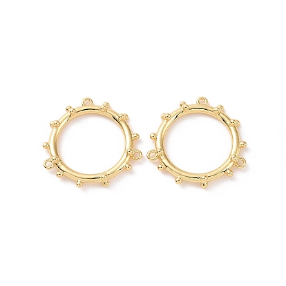 Латунные люстры ссылки компонент, 3 Разъемы петли, без кадмия и без свинца, долговечный, круглые кольца