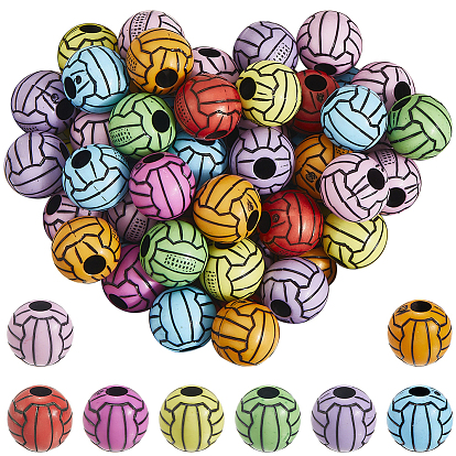 200 непрозрачные акриловые бусины, волейбол