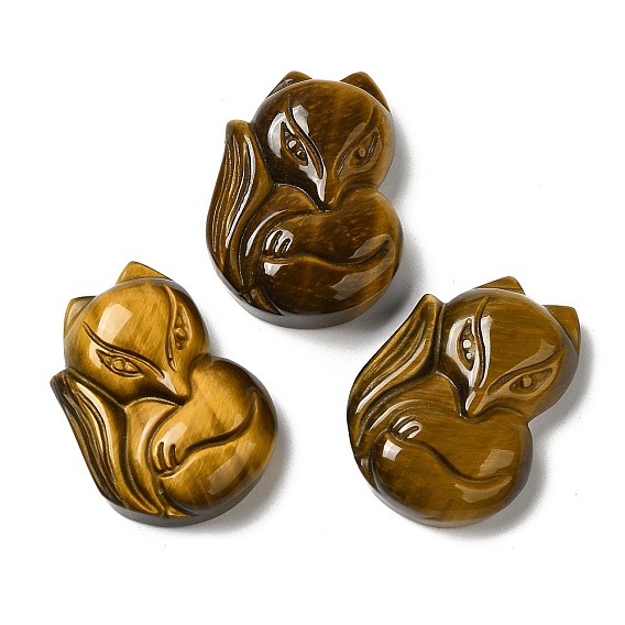 Природных тигровый глаз подвески, лиса прелести