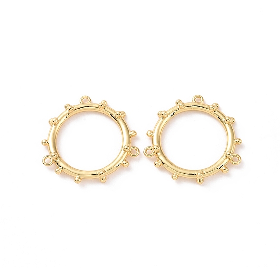 Латунные люстры ссылки компонент, 3 Разъемы петли, без кадмия и без свинца, долговечный, круглые кольца