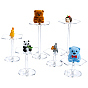 3шт. 3 варианты шестиугольных акриловых подставок для демонстрации ювелирных изделий, минифигурки