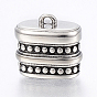 304 Stainless Steel Cord Ends, End Caps, Rectangle