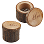 Wooden Ring Boxes, Column with Word Mr.& Mrs.
