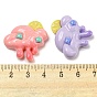 Opaque Resin Decoden Cabochons, Cloud with Star