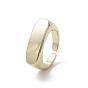 Rack Plating Brass Open Cuff Rings, Blank Rectangle Signet Rings