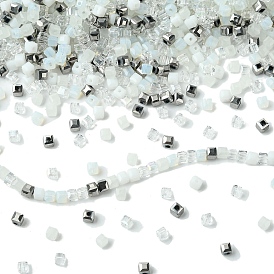 500шт. кубические стеклянные бусины, граненые, смешанный стиль