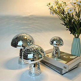 Mirror Mushromm Disco Ball Ornaments, Glass Decoration For Party Wedding