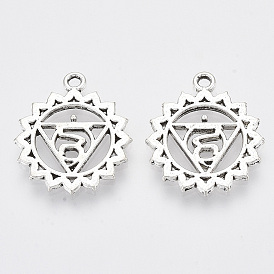 Подвески из чакры из тибетского стиля, горловая чакра, без кадмия и без свинца