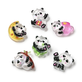 Translucent Resin Animal Cabochons, Cute Panda