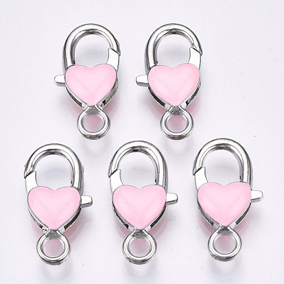 Эмали сплава застежками когтя омара, без кадмия и без свинца, платина, сердце