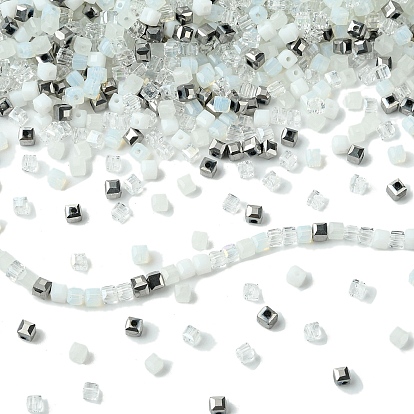 500шт. кубические стеклянные бусины, граненые, смешанный стиль