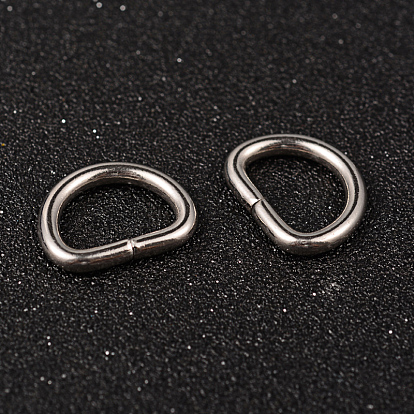 304 Stainless Steel D Rings, Buckle Clasps, For Webbing, Strapping Bags, Garment Accessories, 15x19x3mm