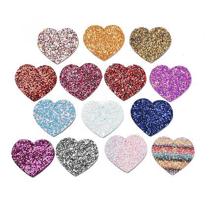 Большие кожаные подвески, с блестками, коллекция ко дню святого валентина, сердце