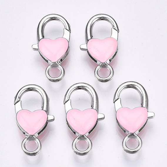 Эмали сплава застежками когтя омара, без кадмия и без свинца, платина, сердце