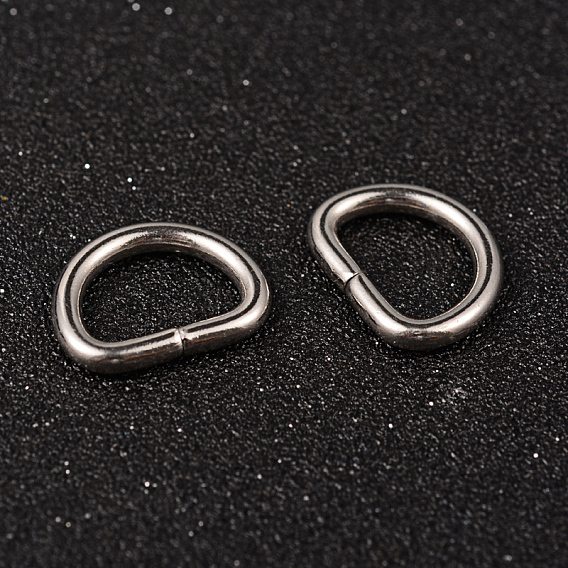 304 Stainless Steel D Rings, Buckle Clasps, For Webbing, Strapping Bags, Garment Accessories, 15x19x3mm