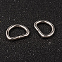304 Stainless Steel D Rings, Buckle Clasps, For Webbing, Strapping Bags, Garment Accessories, 15x19x3mm