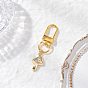 Подвесные украшения из латуни с микропаве из кубических цирконий в форме гриба, с поворотными застежками сплава