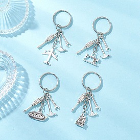 Сплав брелки, с железными разрезными брелоками, инструмент