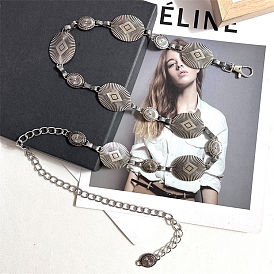 Тибетский стиль сплав овальные звенья цепи талии живота цепи для женщин