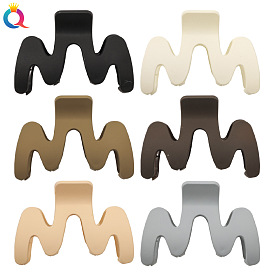 Retro Matte M-shaped Shark Hair Clip for Back Head, Claw Clamp Plate Hair Catcher Accessory