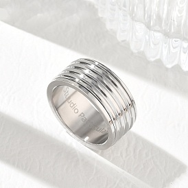 304 Stainless Steel Finger Rings, Long-Lasting Plated