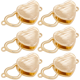 8 шт. латунные застежки-замки, сердце