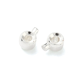 Зажимные бусины из латуни, колонка, долговечный, без свинца и без кадмия, стойки покрытие