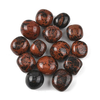 Натуральный бисер из обсидиана из красного дерева, обваленные камни, нет отверстий / незавершенного, самородки